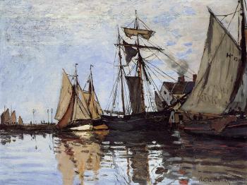 尅勞德 莫奈 Boats in the Port of Honfleur